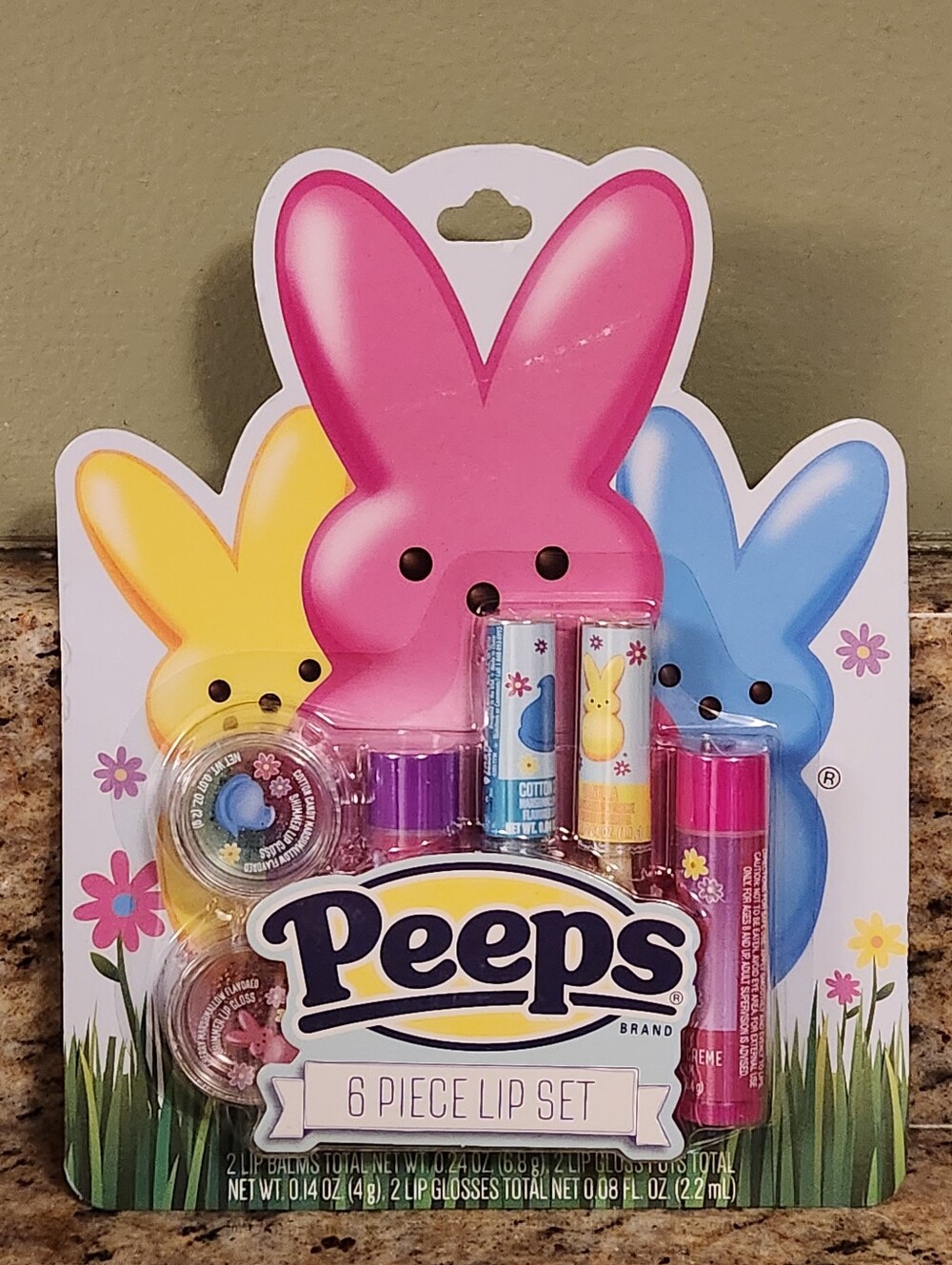 NWT, PEEPS 6PC LIP BALM/GLOSS SET